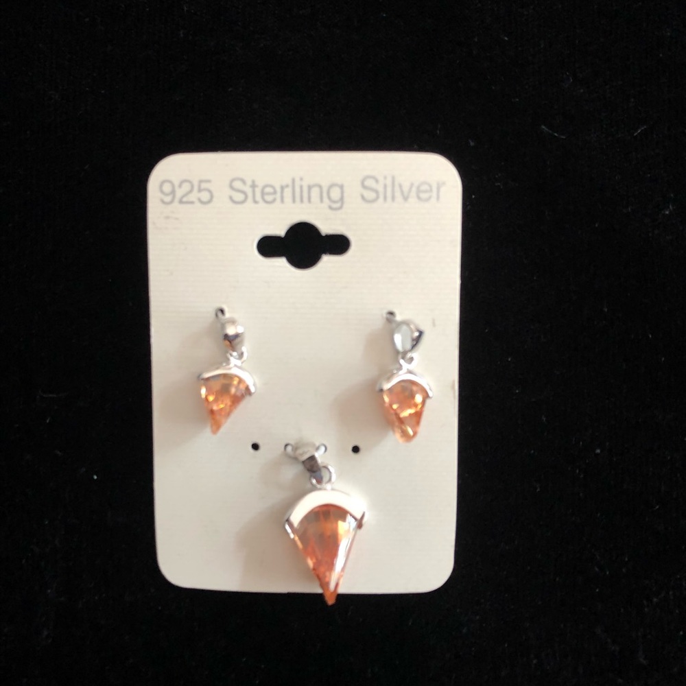 925 Sterling Silver | Earing + Necklace Set